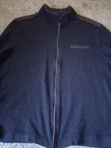 Johnston Murphy Maglione Giacca Uomo 2X Grigio Full Zip Giogo Spalla - Foto 1 di 16