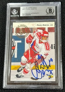 Pavol Demitra Signed 1992/93 Upper Deck Rookie Card #602 Beckett Certified - Picture 1 of 2