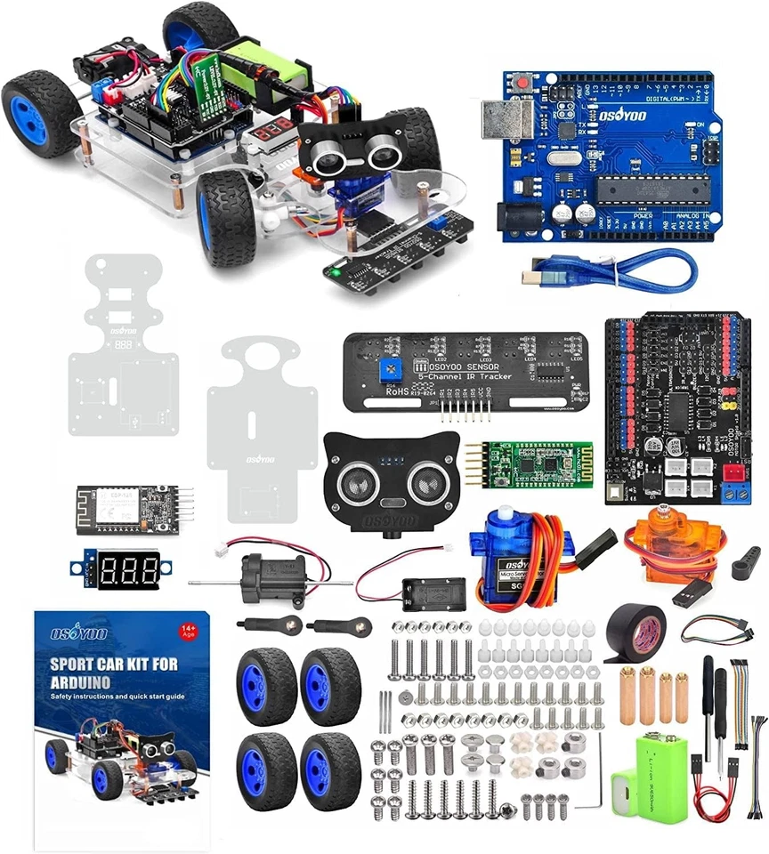 OSOYOO Robot Rc Smart Car DIY Kit for Arduino to Build for Adults, Teens with S - Image 1 of 4