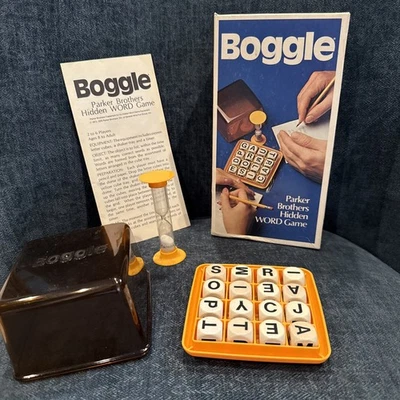 Vintage 1970s Parker Brothers Boggle Hidden Word Game Complete Set - Image 1 of 4