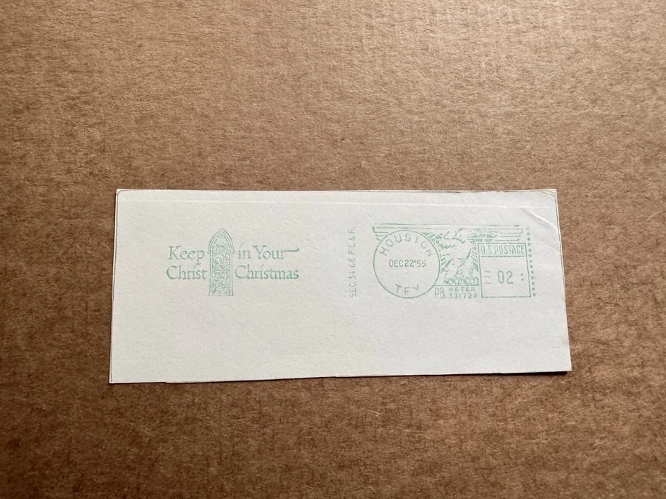 Medidor de iglesia EE. UU. 1955 pieza cortada (84) + Keep Christmas medidor verde B Foto 1 de 1