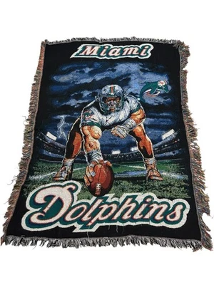 Manta de Tapiz Vintage Miami Dolphins Lightning Fútbol Noroeste 42x56 Foto 1 de 4