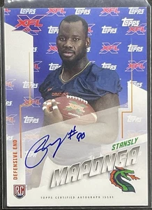 2020 Topps XFL Football - Stansly Maponga RC AUTO - Dragons - Picture 1 of 2