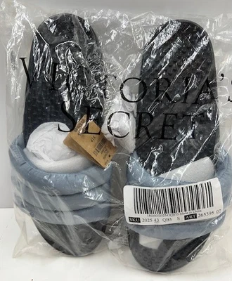 NUEVO CON ETIQUETAS SANDALIAS VICTORIAS SECRET "ROSA" PUFFER SLIDES - GRIS - Talla S/P Foto 1 de 4