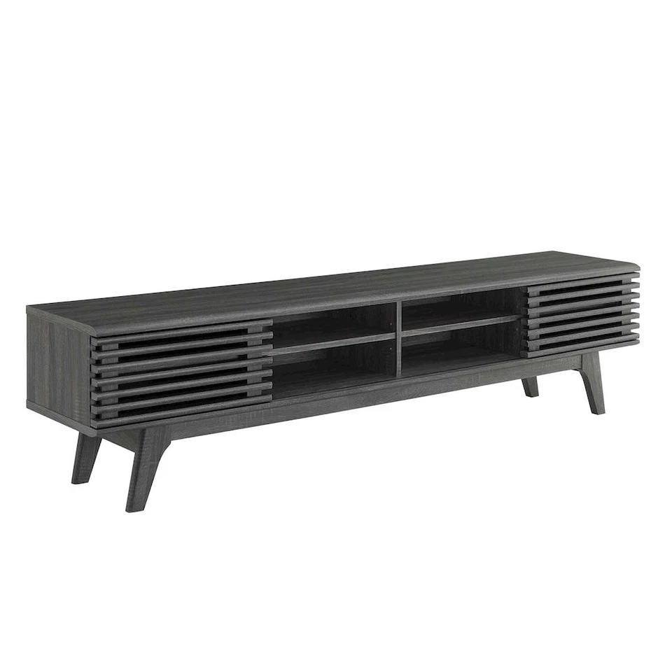 Modway Render 70" Entertainment Center TV Stand in Charcoal -EEI-3303-CHA