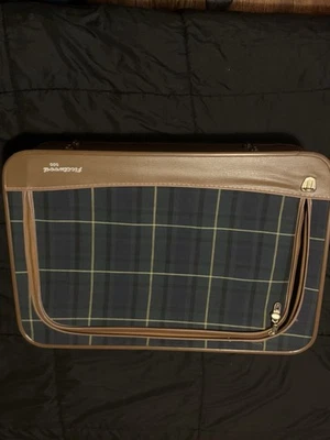 Fleetwood 500 Tartan Red Plaid Suitcase with Key Lightweight Clean EC - Image 1 of 4