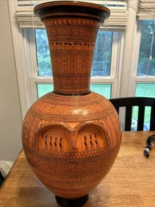 Greek pottery museum reproduction Geometric Dipylon Amphora replica - Picture 1 of 6