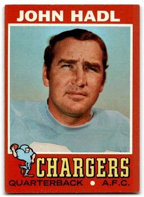 1971 Topps John Hadl San Diego Chargers #255 - Image 1 of 2