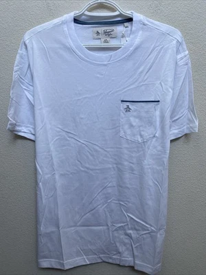 Original Penguin Men's T-shirt Bright White Pocket Crew Neck T-Shirt Large $49 - Image 1 of 4