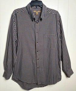 Camisa Lewis Creek Para Hombre XXL 100% Algodón Franela Abotonada Azul Marino Cuadros Exterior LS - Imagen 1 de 8