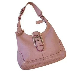 Vintage Coach Hampton Small Short Shoulder Hobo Pink Purse 5053 y2k Clueless - Picture 1 of 13