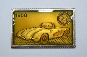 1958 Chevrolet Corvette by Pacific Mint Enamel Sterling Silver Ser# 0298/4500 - Picture 1 of 3