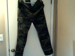 NEW DICKIES "Camo Cargo Pants" MEN'S BLACK STRAIGHT LEG REGULAR W34 L32 WP595HRC - Picture 1 of 9