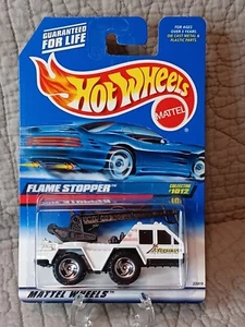 1998 Hot Wheels Collector #1012 FLAME STOPPER White w/Chrome RZR Spoke - Picture 1 of 2