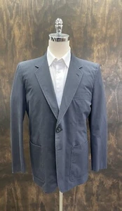 PRADA Made in Italy Cotton Blend Patch Pocket 2-Button Jacket in Navy Size 46 R - Picture 1 of 11
