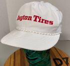 Vintage Dayton Tires Trucker Hat White Snapback Usa Made Good Condition      D7