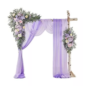 Wedding Arch Flowers with Drapes Kit (Pack of 4) - 2pcs Artificial Lilac Delu... - Picture 1 of 8