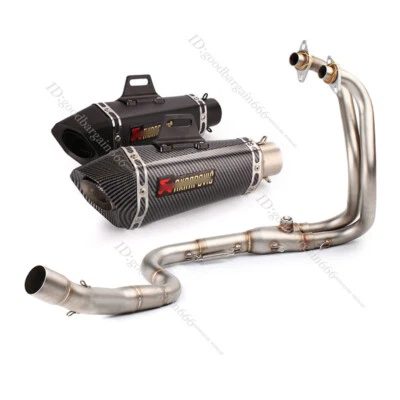 Tubo silenciador delantero sistema escape completo para Kawasaki Z300 Ninja 300 2013-2016 Foto 1 de 4