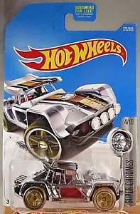 2017 Hot Wheels #273 Super Chromes 4/10 BULL WHIP Chrome w/Olive Wheels 5 Spoke - Picture 1 of 4