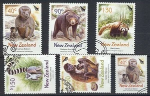 NUEVA ZELANDA JUEGO USADO (x6) 2004 NZ ZOO ANIMAL HOJA & S/A (ID: NZS1907U) - Imagen 1 de 1
