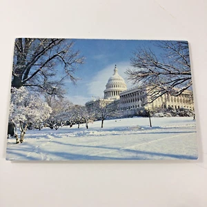 Tarjeta de Navidad vintage del Capitolio del congresista Guy Vander Jagt Partido Republicano - Imagen 1 de 8