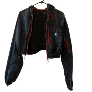 Vintage Fila Crop Windbreaker, Size: XL, Color: Red/Black - Picture 1 of 3