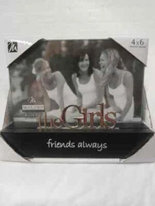 Malden 4X6 Photo Frame The Girls Friends Gift Black Silver Ornate Free Standing - Picture 1 of 4