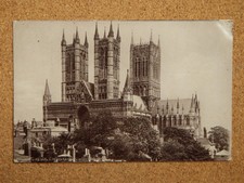 R&L Postcard: Lincoln Cathedral South West, 1906 Real Photo, Tuck's
