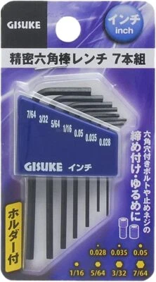 GISUKE Precision hex wrench Inch Size 7-pc  0.028~7/64inch - Image 1 of 2