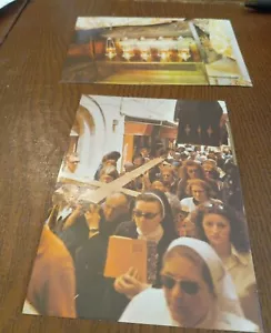 CARTOLINA D'EPOCA ISRAELE GERUSALEMME -VIA DOLROSA E BETLEMME CHIESA DELLA NATIVITÀ - Foto 1 di 2