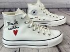 New CONVERSE Made With Love Chuck Taylor High Tops Shoes Women's Size 10