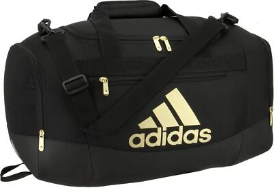 Bolsa de viagem Adidas unissex Defender 4.0 academia para homens e mulheres, preta/dourada metálica - Imagem 1 de 4