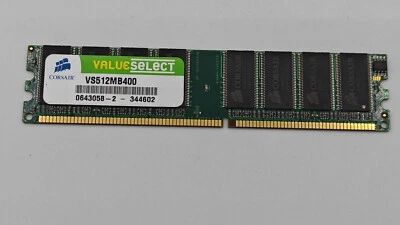 VS512MB400 Corsair Value Select 512MB PC3200 DDR-400MHz non-ECC Unbuffered CL3 1 - Image 1 of 2