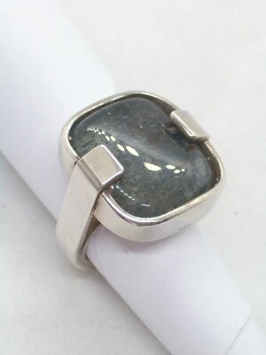 ANELLO in ARGENTO 925 con ACQUAMARINA naturale - pietra dura - pietre dure - - Immagine 1 di 4