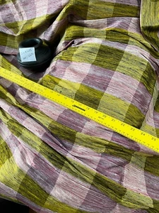 Designer Quality 100% Silk Dupioni fabrics Plaid!!! - Picture 1 of 4
