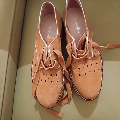 Chaussures En  Cuir Nubuck Beige P 37 - Photo 1/4