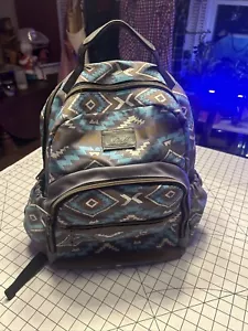 Kelty Colorado Southwest Aztec Gray Turquoise Backpack Diaper Bag Padded Tablet - Picture 1 of 20