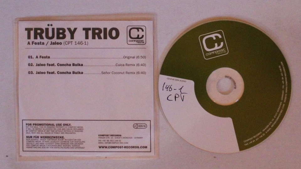 Trüby Trio A Festa / Jaleo GER ADV CDR 2003 House Future Jazz - Bild 1 von 1