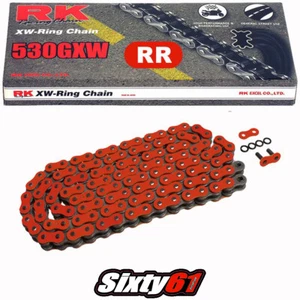 Suzuki Hayabusa RED RK GXW Chain 150 Link 530 Pitch XW-Ring Extended Swingarm - Picture 1 of 3