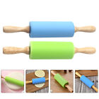  2 Pcs Flour Rolling Rods Kids Baking Play Toy Silicone Pin Tools