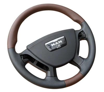 MAN TGX Lederlenkrad passend für TGS TGA TGL TGM mit Leder Frontbezug - Bild 1 von 4