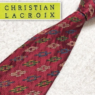 Christian Lacroix Tie Necktie SUITS Mes ALL SILK Designer Multicolor Luxury ck13 - Image 1 of 4