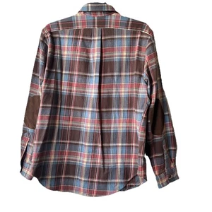 Polo Ralph Lauren Flanell Hemd Button Down blau rosa kariert Large Vintage - Bild 1 von 9