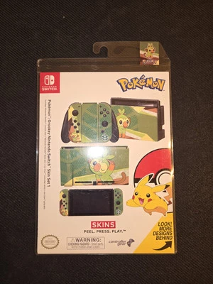 OFFICIAL GROOKEY SWITCH &JOY-CON SKIN! RARE POKEMON DECAL SET SEALED Nintendo - Image 1 of 2