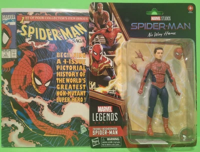 Marvel Legends Spider-Man "No Way Home" película Tobey McGuire - NUEVO + GRAN CÓMIC Foto 1 de 4