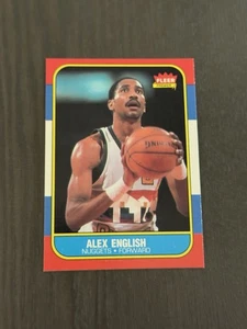1986-87 Fleer #30 ALEX ENGLISH Denver Nuggets Basketball Card HOF - Picture 1 of 2