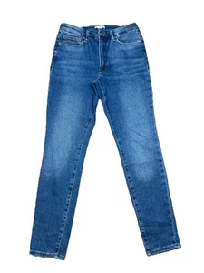 Pantalones de mezclilla ajustados elásticos Good American de tiro súper alto para mujer 10/30 GWP619T - Imagen 1 de 9