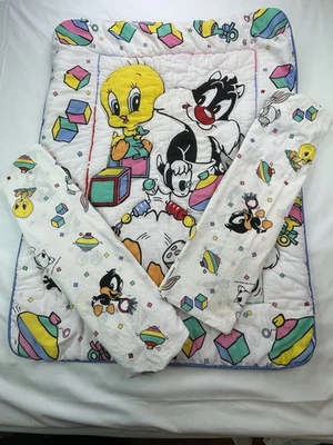 Manta de cuna Gerber años 90 de colección 31x42 con 2 sábanas ajustables Silvestre y Piolín Foto 1 de 4