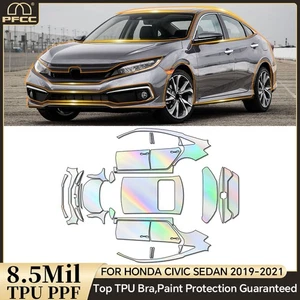 For Honda Civic Sedan 2019-2021 Full Car PreCut Paint Protection Gloss Film PPF - Picture 1 of 20