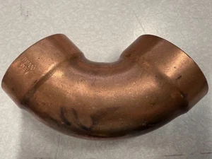 NIBCO 2" CxC 90° Close Ruff Copper Elbow (¼ Bend) W01530D / U607-2 - Picture 1 of 6